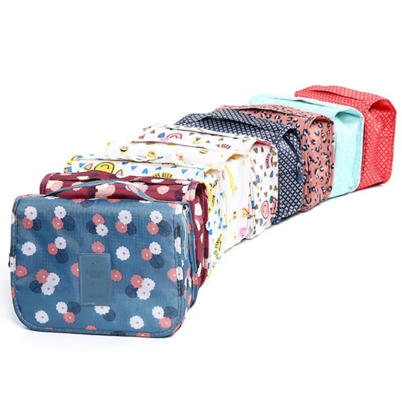 Travel Hook Cosmetic Bag Women Make Up Pouch Waterproof Toiletries Beauty Organizer Ladies Bathroom Neceser Makeup Storage Bag- for Ladies Bathroom Neceser