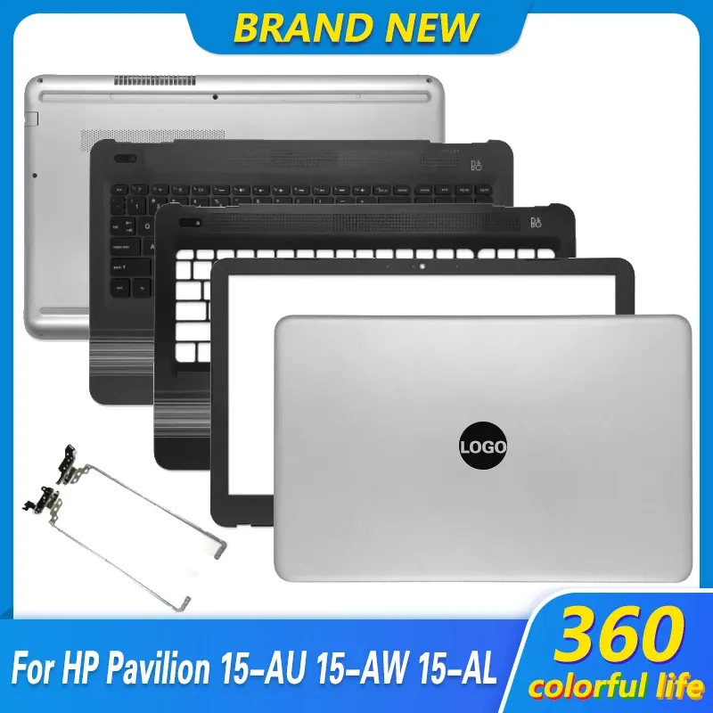 Casos novos para HP Pavilion 15AU 15AW 15AL TPNQ172 Q175 LAPTOP HABITAÇÃO LCD Tampa traseira/moldura frontal/dobradiças/tampa da caixa Palmrest/inferior