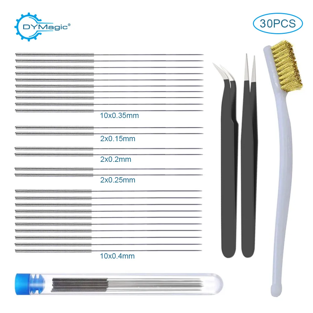 3D Printer Nozzle Cleaning Kit Silver Stainless Steel Nozzle Cleaning Tool Printer