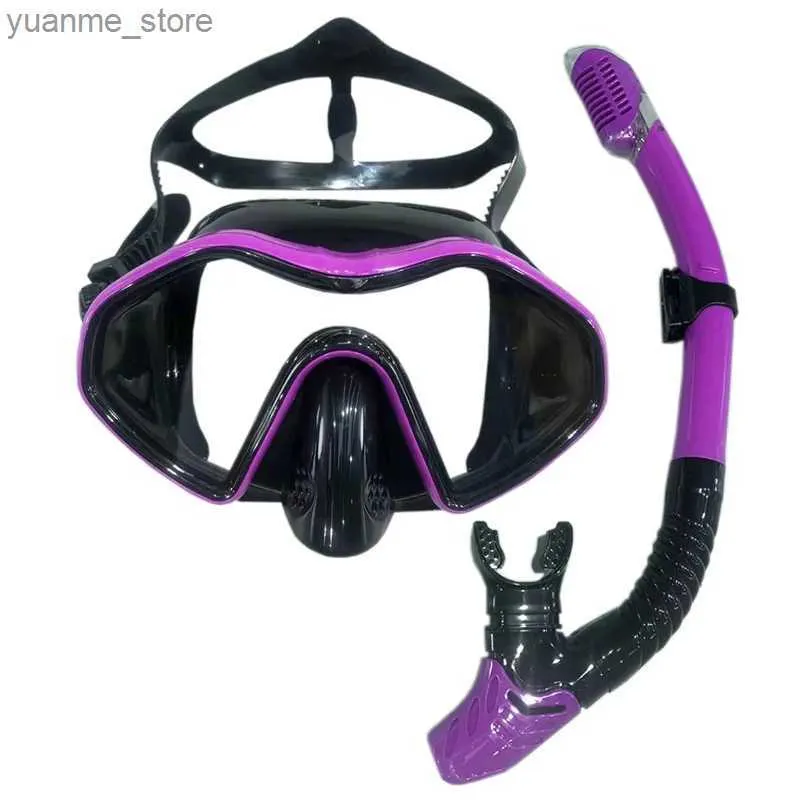 Dykmasker QYQ Professional Scuba Diving Masks Snorkling Set Adult Silicone Kjol Anti-dimglasögon Glasögon Simpoolutrustning Y240410