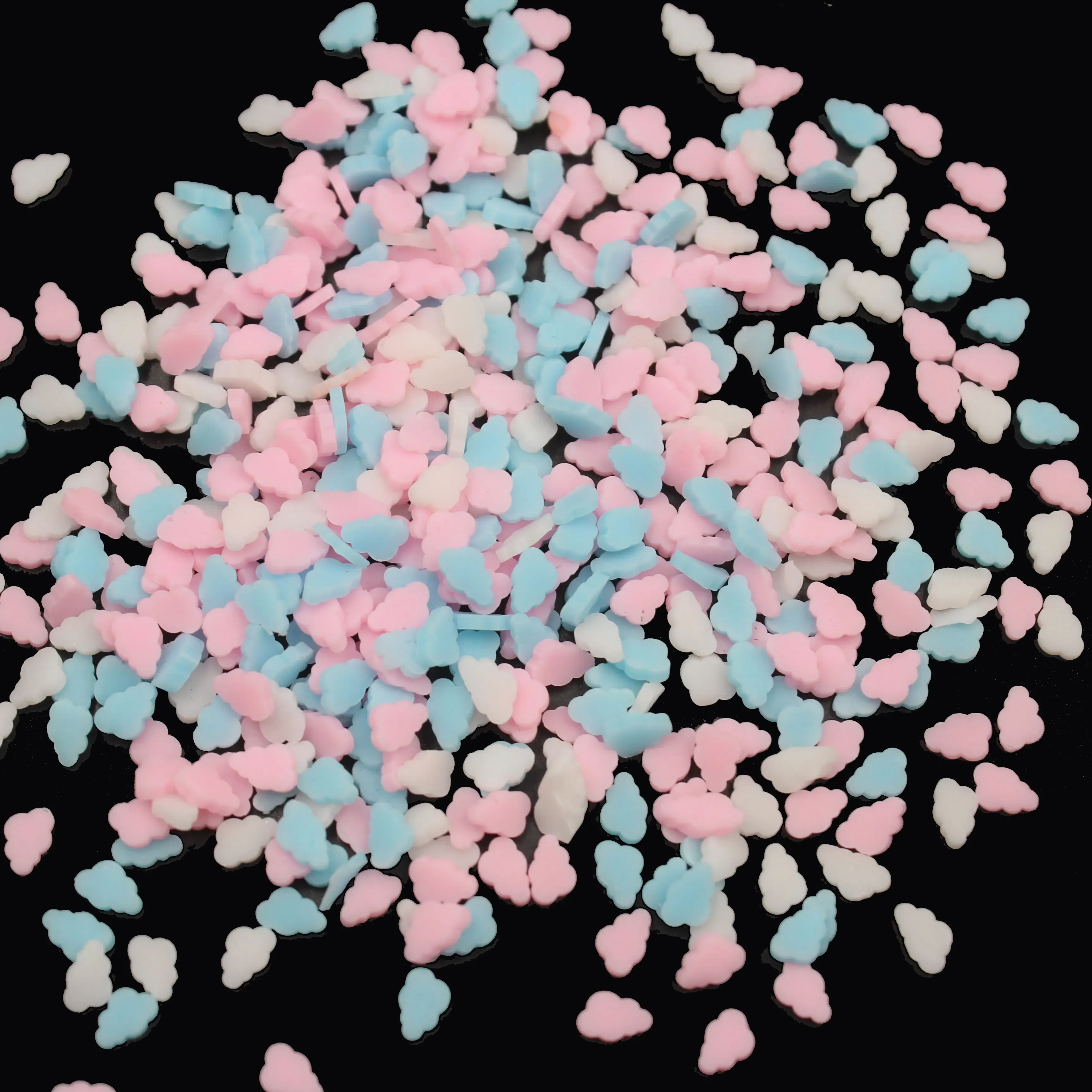 50G/Lot Polimer Kil Renkli Bulut Dilimleri Sıcak Yumuşak Kil Sprinkles DIY El Sanatları Yapım Oyuncak Doldurma Aksesuarları