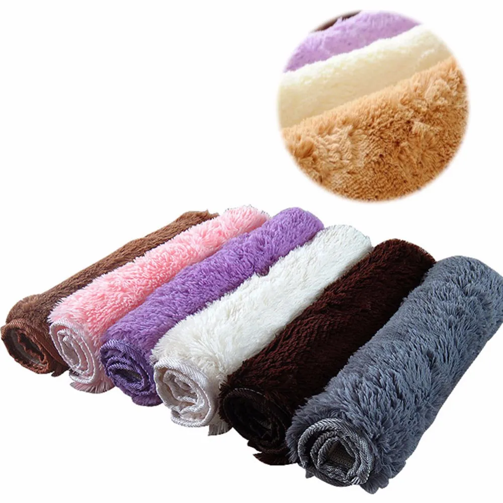 NEW 50*30cm Plush Rug Mat Magic Slip-Resistant Pad Bedroom Oval Carpet Floor Mats Floor Door Mat