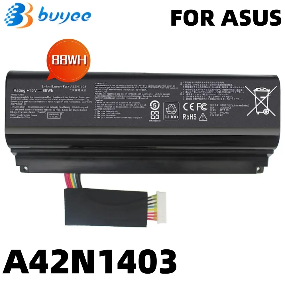 Baterias 15V 88WH A42N1403 Bateria de laptop para Asus ROG G751 G751JL G751JM G751JY GFX71 GFX71JY GFX71JT NOTABOL A42LM9H