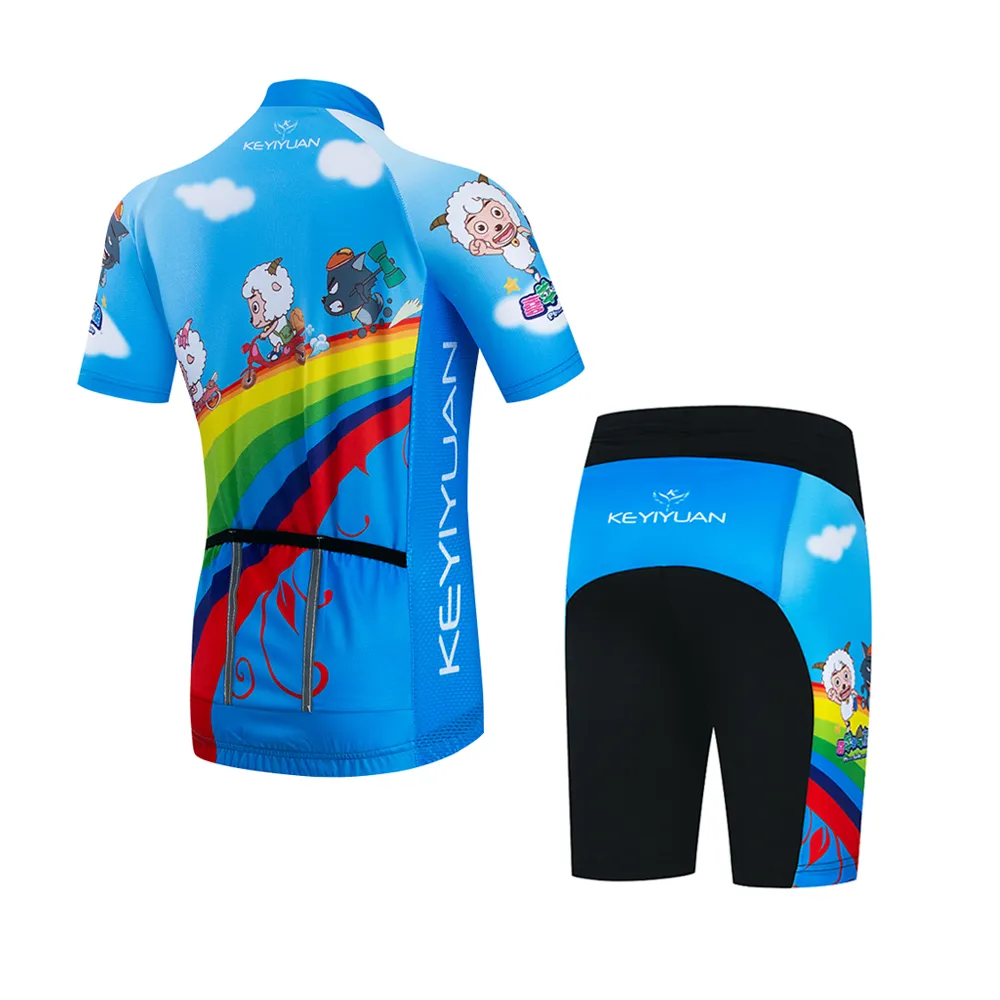 Keyiyuan Summer Kid Camouflage MTB Cycling Jersey Jersey Set Set Eleve Bicycle Kids Cycle Clothing Maillot Velo Mallots Ciclismo