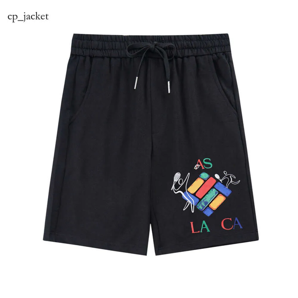 Casablanc Shorts Cotton Sports Casa Blanca Fashion Fashion Plain de cinco piezas Pantalones Drawstring Pants Casa Blanca Man Knee Beach Camisetas 3574