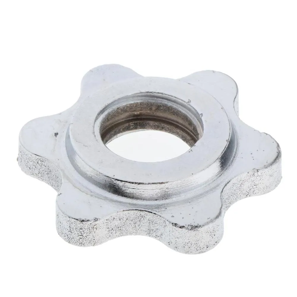 Lot De 4 écrous Hexagonaux Haltère - Colliers Autobloquants Pour Barre Standard 25mm, PVC Solide - 6