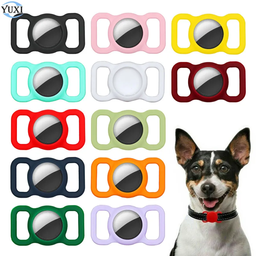 Yuxi Pet Silicone Protective Case GPS Finder Dog Cat Col Collar Boucle pour pomme Airtags pour le tracker Apple Locator Tracker Couvercle