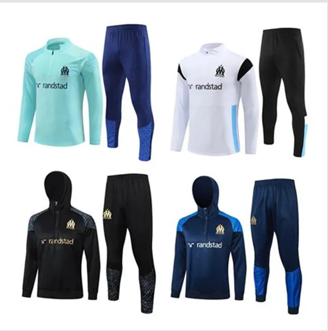 24 25 Kinder Fußball -Trailsuits Milik Payet Marseilles Übertetung 23 24 Fottball Training Anzug Veste Maillot De Foot Olympique Om Tracksuit Fußball Jogging