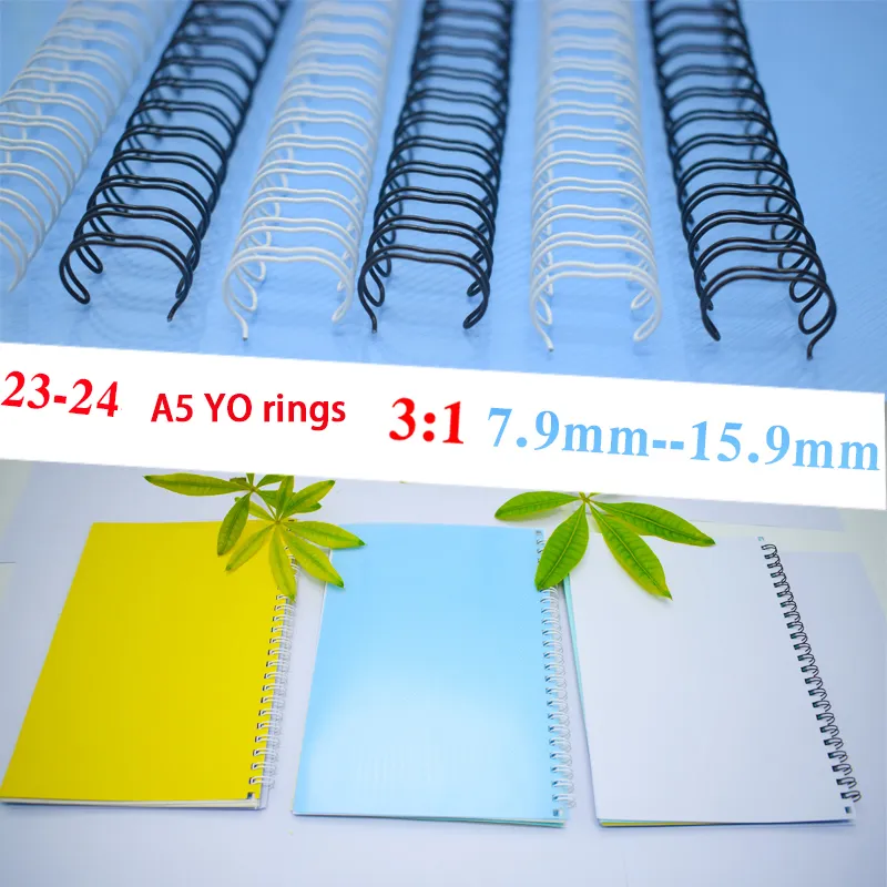 100pc A5 Binding Ring Double Coil YO Ring 8 Inch Calendar Double Ring A5 Binders Notebook Binder Ring YO Wire Office Accessories