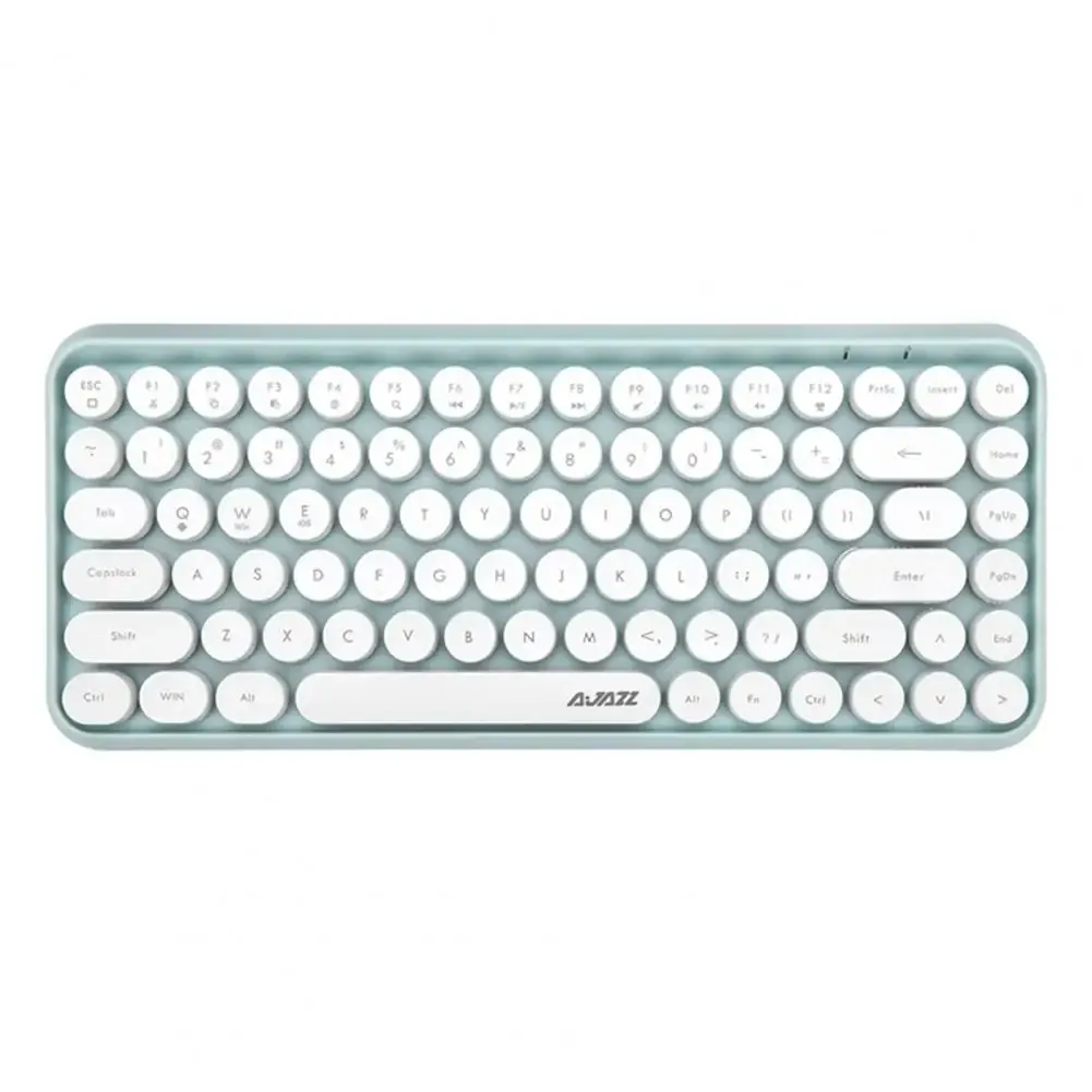 Toetsenborden Ajazz 308i draadloos toetsenbord 10m stabiele verbinding 84 toetsen BluetoothCompatible 3.0 Round Key Computer toetsenbord