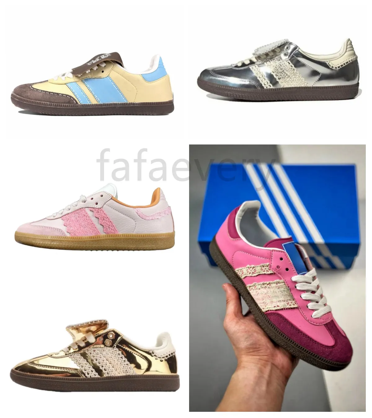 2024 Novos sapatos de estilista Sam Wales Bonner Treinadores Vintage Sneakers não deslizam a moda da moda clássica Black White Men Women Women Casual Shoes Buv