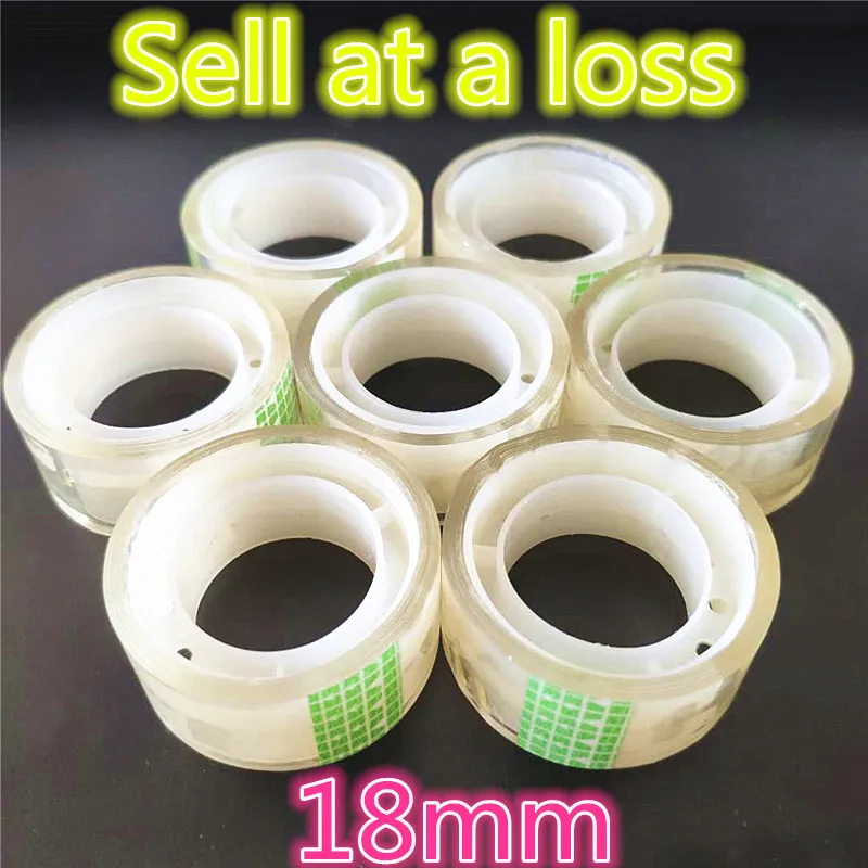 Width18mm Small Office S2 Transparent Tape Students Adhesive Tapes Glue Packaging Supplies Drop Shipping