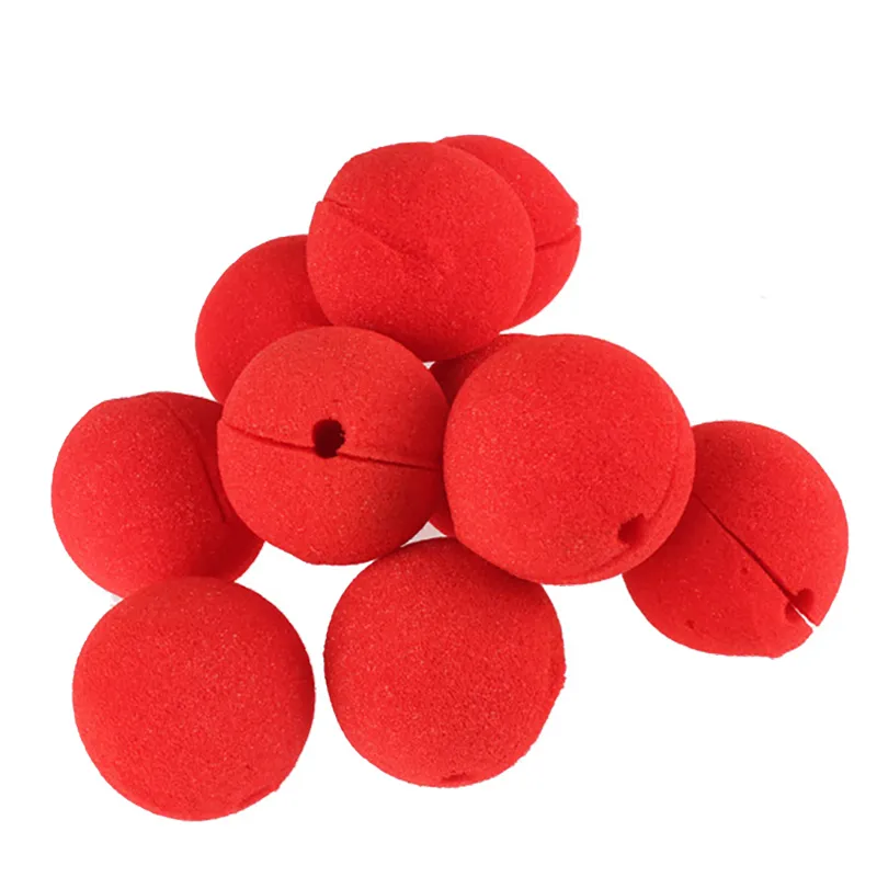 10 PCs Party Schwamm Ball Red Clown Magic Nase für Halloween Masquerade Ball Red 5cm Schwamm Party spielen Ballgeschenk