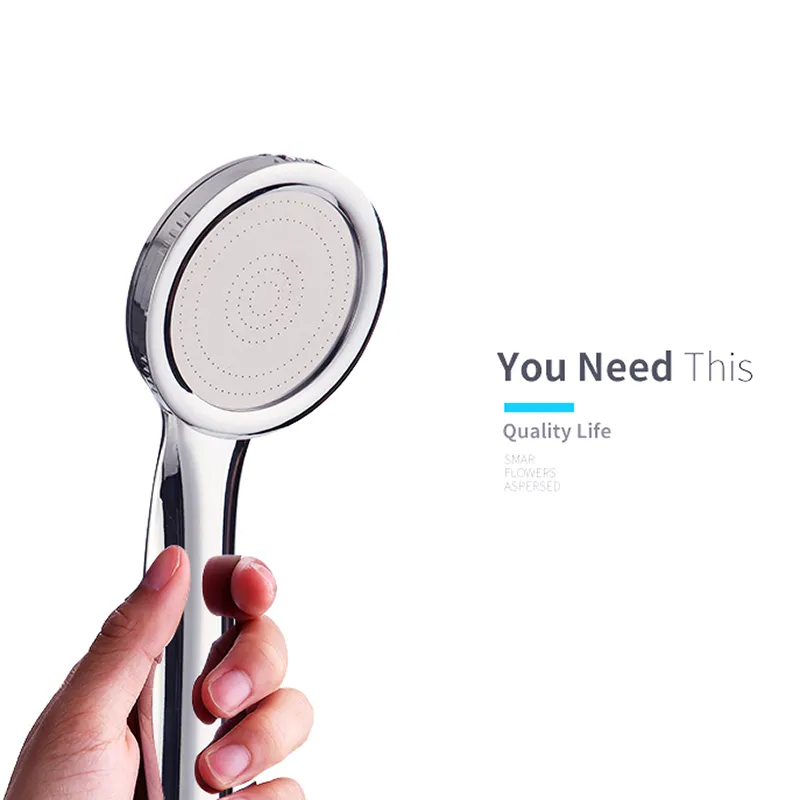 Zhangji Ultrathin Chrome Finish Water Saving Shower Head High Pressure Hand Helld Round Spray Nozzle Duche Shower Head