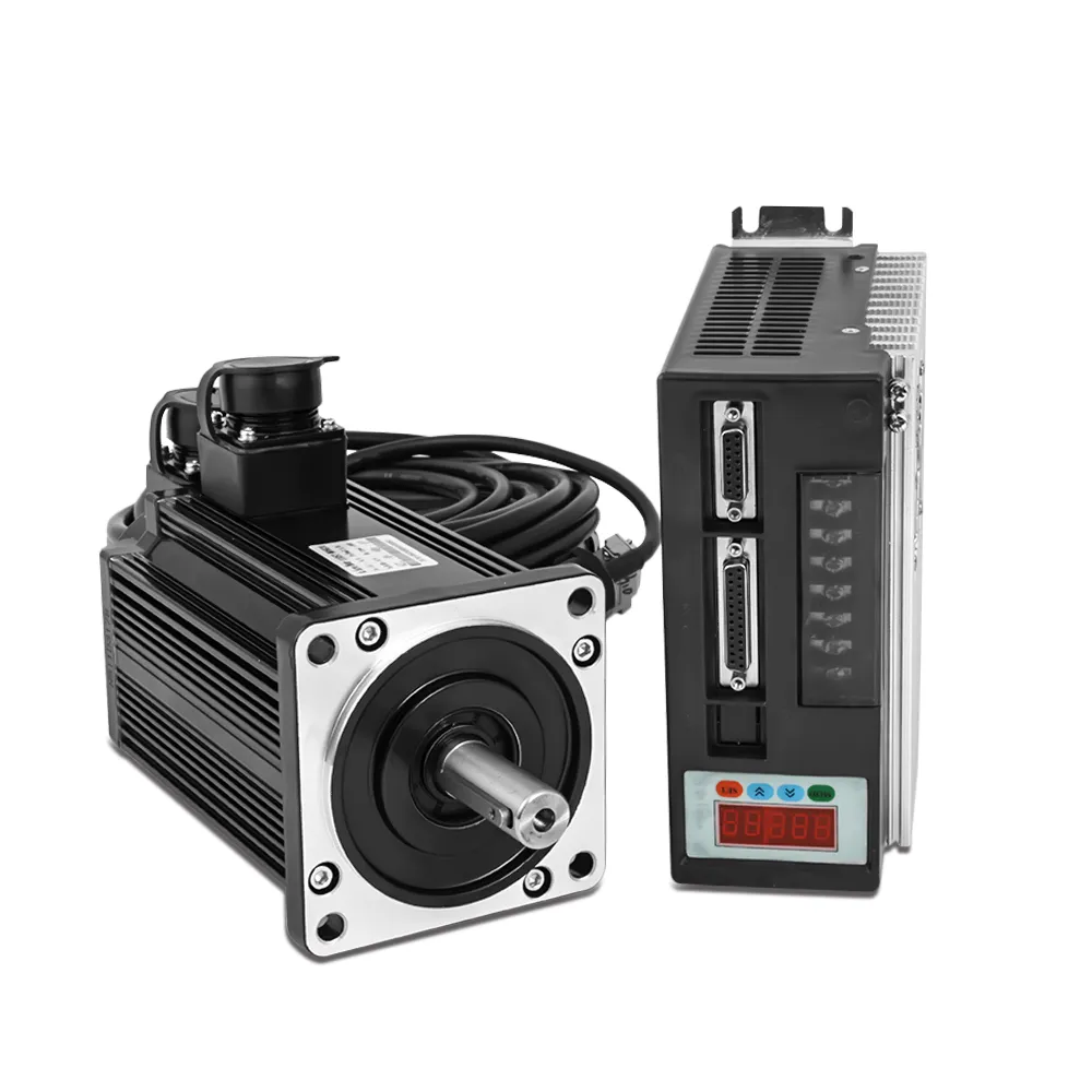 Server Motor Driver Yofuly 1.5KW Servo Motor Kit 6N.M AC Motor + Driver + Cable for CNC ...