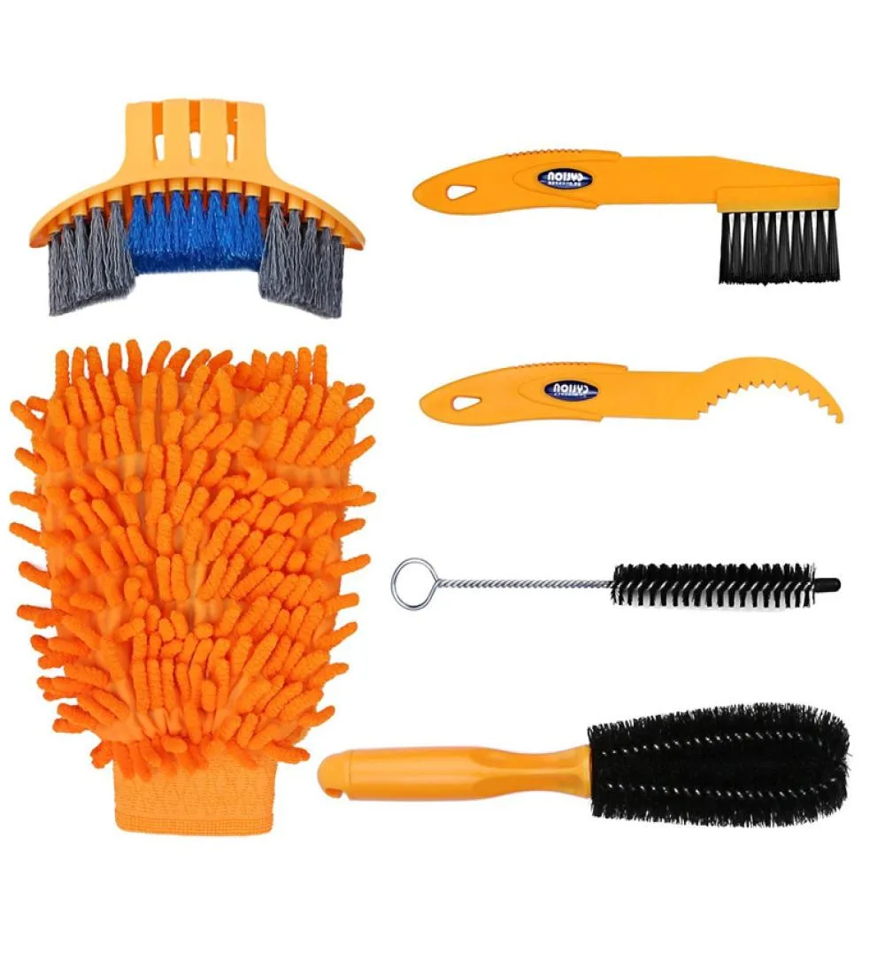 6pcs Bico Bicycle Clean Brush Kit de nettoyage outils pour vélo chaincranktiresprocket cycling color dirt stret fit tout vélo7977262