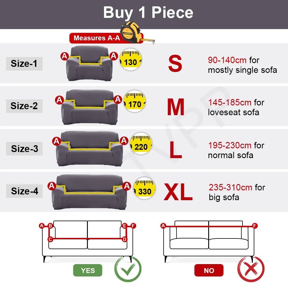 Couvre-canapé de couverture de canapé élastique Couvrages 1/2/3/4 Seater pour le salon Corner Sofas Sofas Slipcover L Forme Besoin d'acheter 2pcs