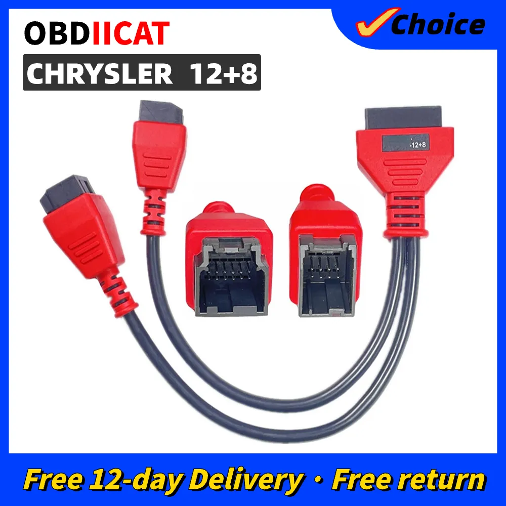 Chrysler 12+8 Programming Cable Adapter For Autel Maxisys Scanners - Diagnostic Tool Connector