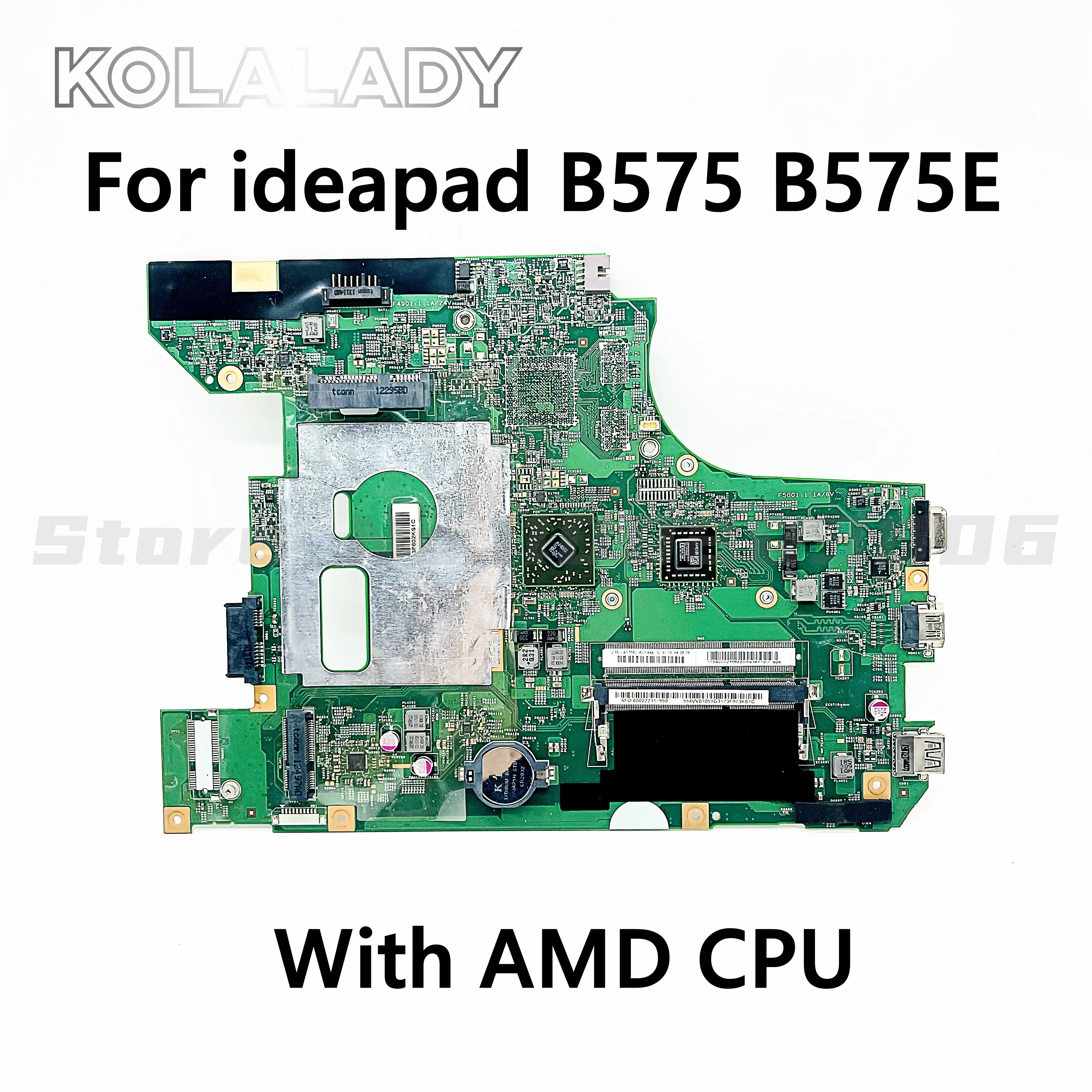 Moederbord 48.4VV01.011 Maineboard voor Lenovo IdeaPad B575 B575E Laptop Moederbord DDR3 met AMD CPU 100% volledig getest