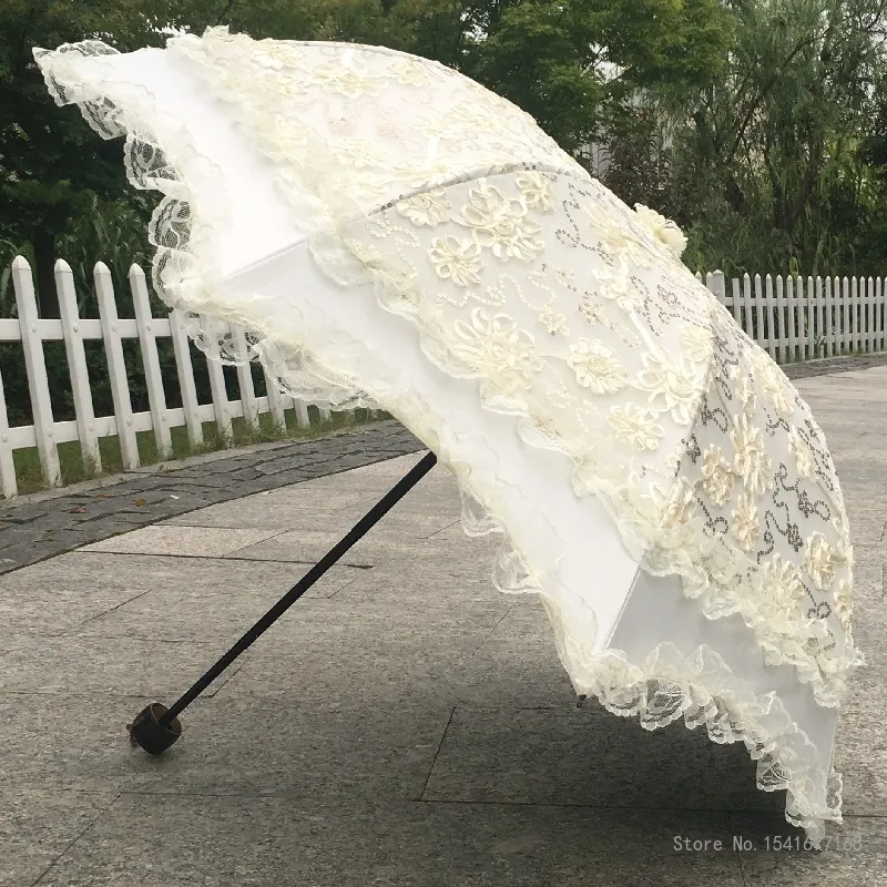 Guarda-chuva de renda lolita para mulheres, guarda-chuva sofisticada, guarda-chuva, estúdio fotográfico, vestido de noiva, foto hanfu, francês, retro, guarda-chuva