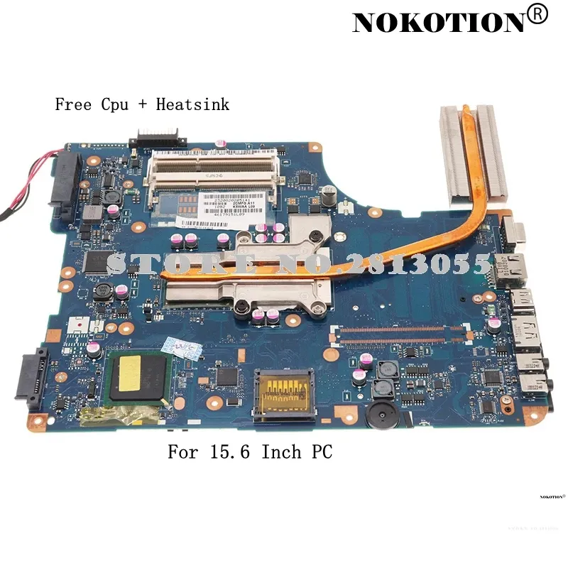 Moderkort Nokotion KSWAA LA4982P för Toshiba Satellite L500 L505 K000092130 K000093620 K000086440 DDR3 15,6 tum Laptop Motherboard