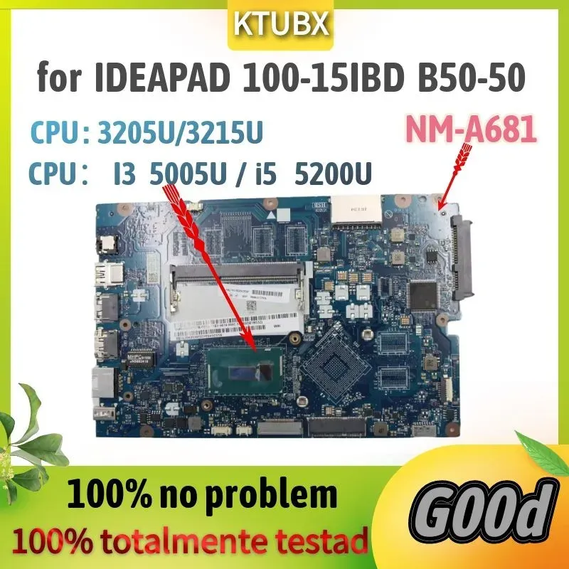 Carte mère pour Lenovo 10015ibd B5050 Livraison mère-carte.Carte mère NMA681 avec CPU 3205 / i3 / i5.Fonctionnement à 100% testé