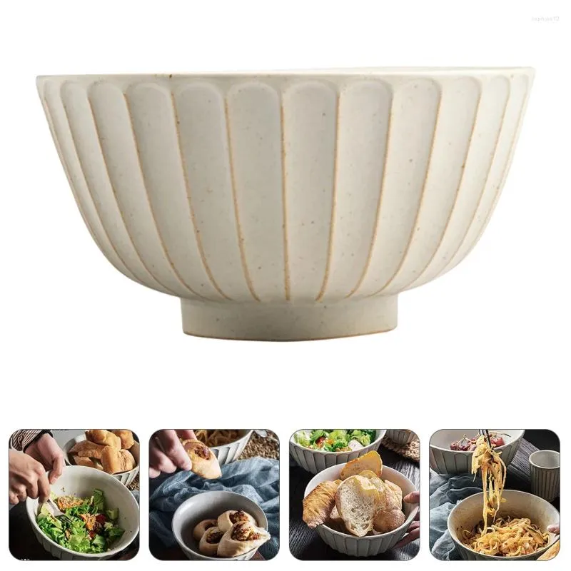 Servis uppsättningar aptitretare Ramen Bowl Black Tray Decor Japanese Noodle Ceramics Kitchen Serving