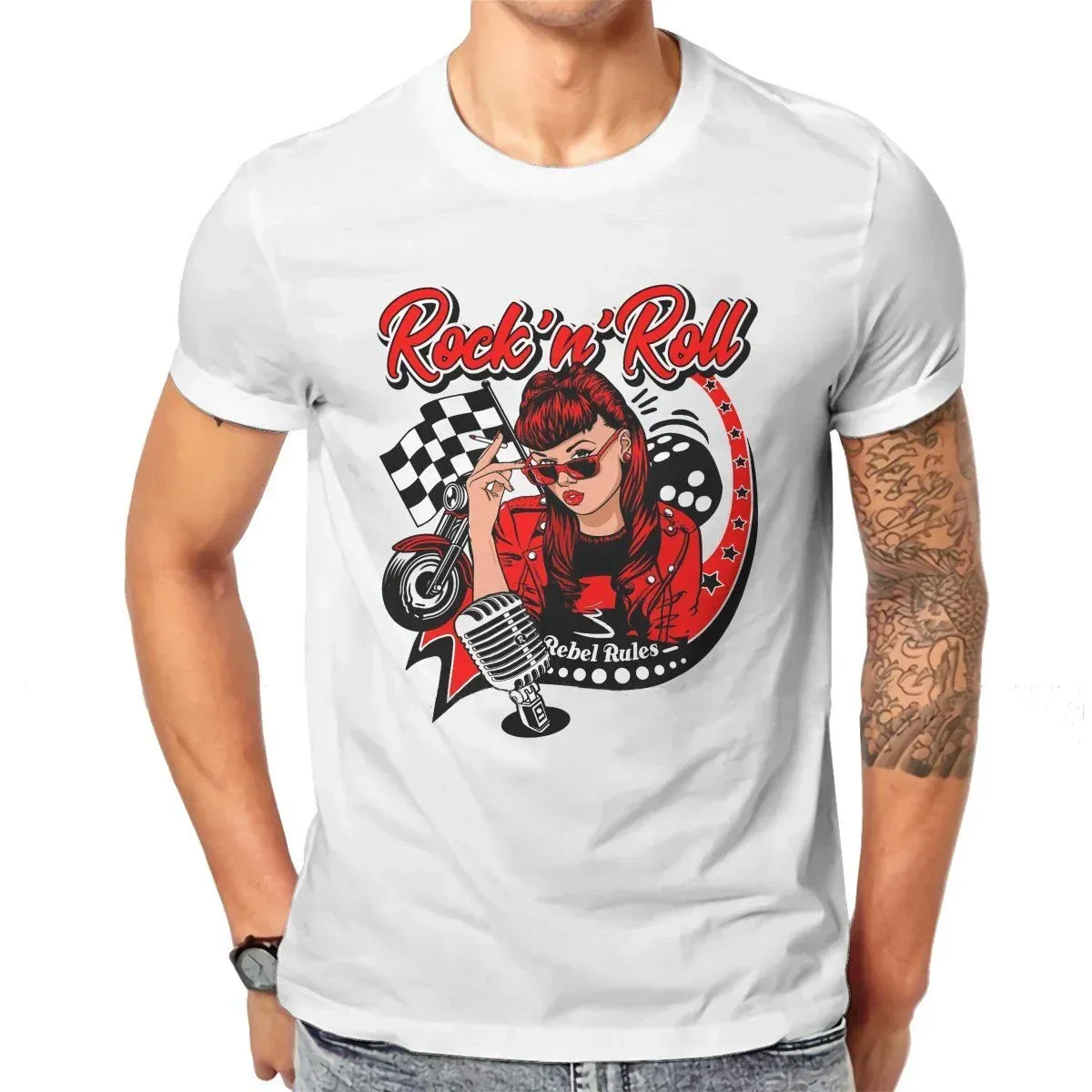 Camisetas Rock Estilo Vintage: Camiseta Rockabilly De Los Años 50 Para  Hombre, Camiseta De Algodón Harajuku Para Fiestas De Rock And Roll Sock  Hops De 8,26 € | DHgate, image size:1200x1200