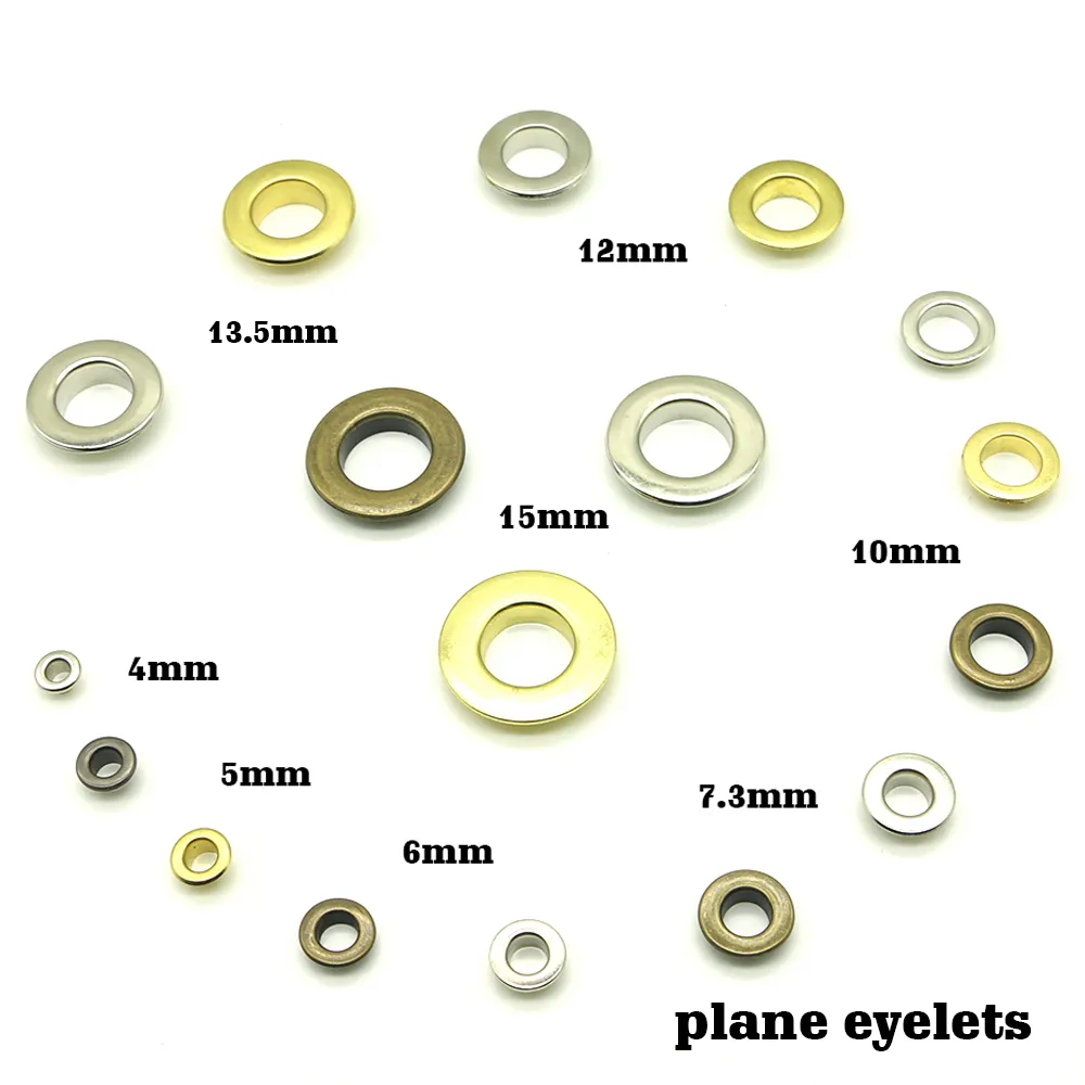 4 colors internal diameter 4|5|6|7.3|10|12|13.5|15|20mm plane eyelets metal curtain eyelets Jeans, Apparel, Bags, Shoe eyelets