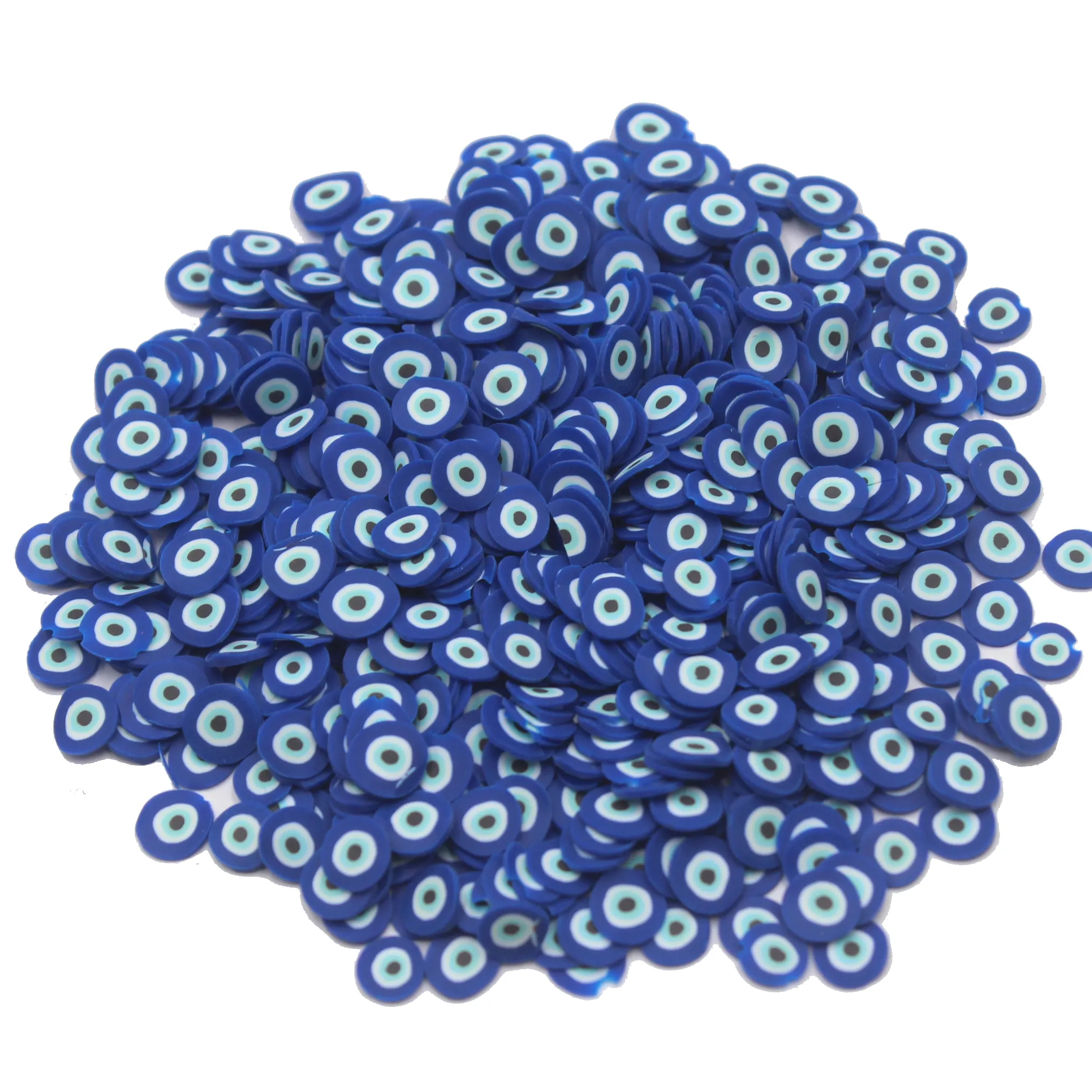 100g / 5 mm Halloween Blue Evil Eyes Clay Slices Sprinkles Pottery Soft For DIY Crafts remplissant les accessoires