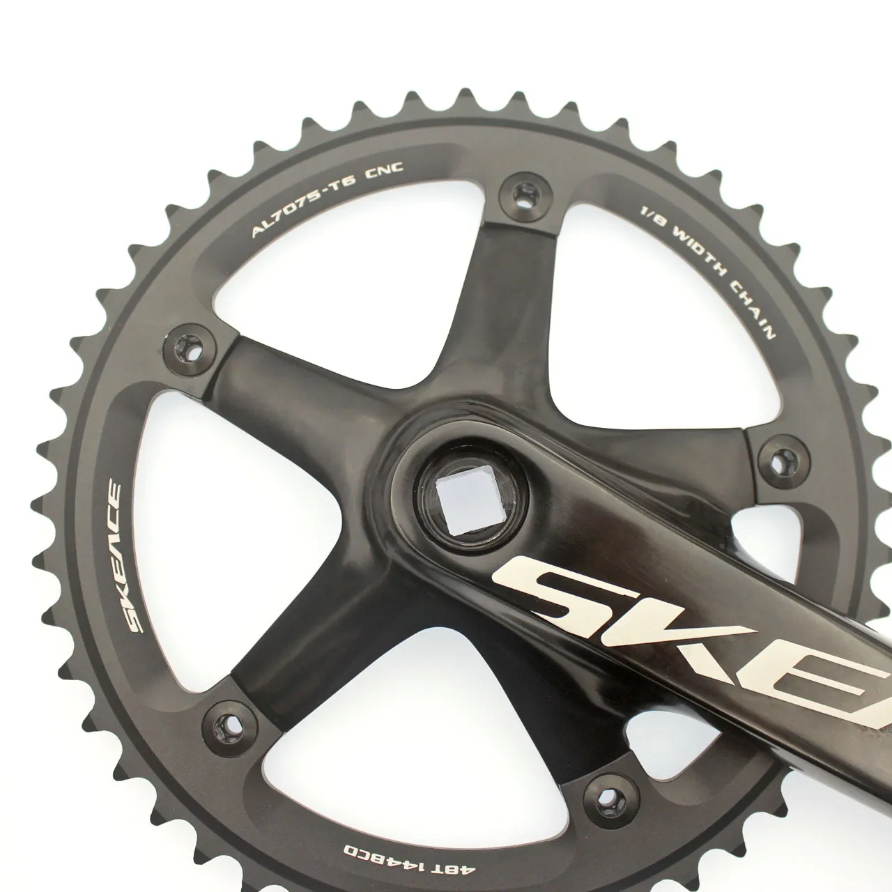 1/8 Chain Single Speed Fixie Bike SKEACE BCD144mm Fixed Gear Bike Crankset Square Hole Axis Race AL7075 48Teeth 165mm Crank Leg