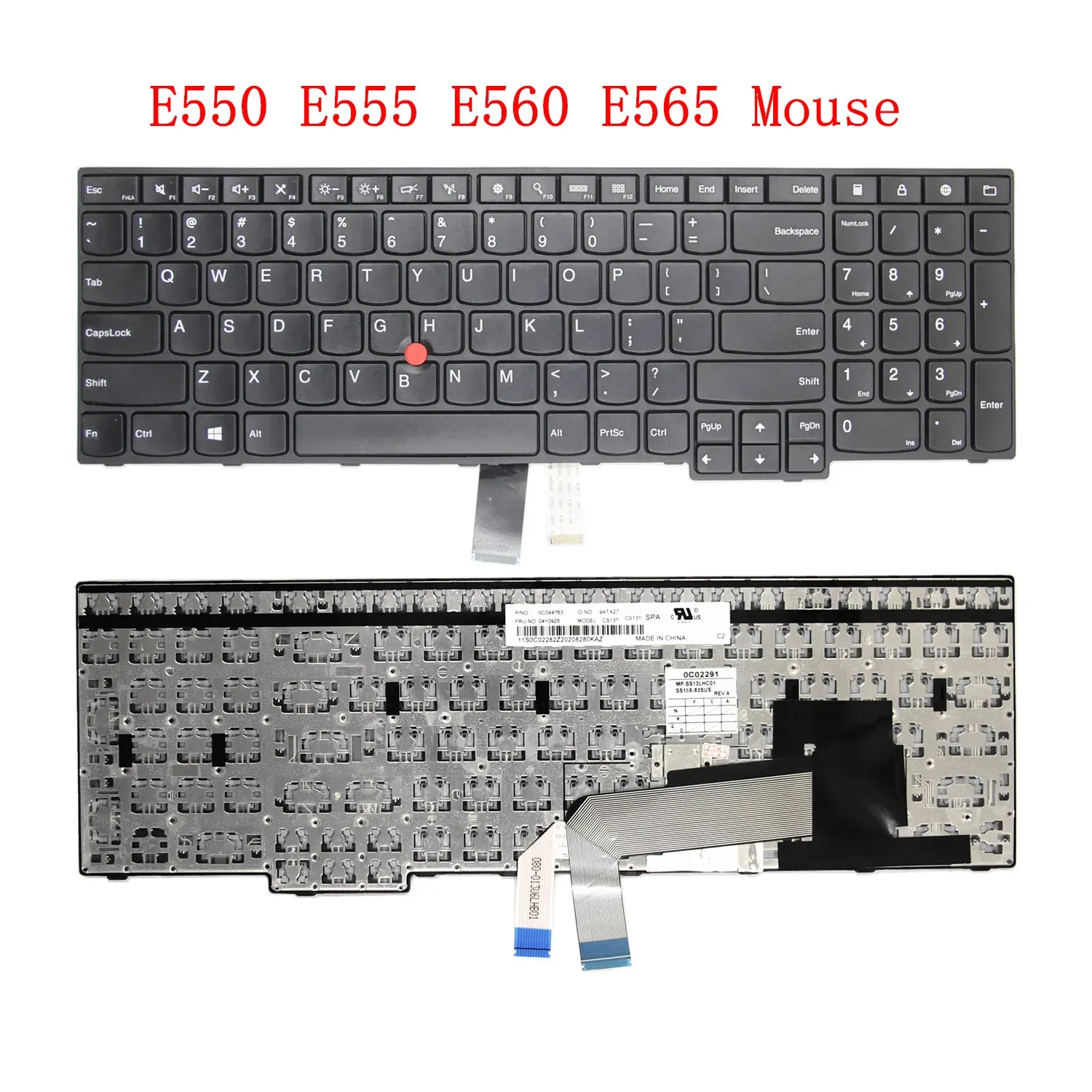 Клавиатуры 100%Новая США/SP/Испания Клавиатура для Lenovo Thnikpad E550 E555 E560 E565 E570 E575 Английский ноутбук Клавиатура
