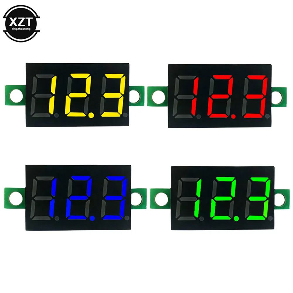 DC 0-100V Waterproof LED Digital Voltmeter Voltage Meter Monitor Color ...