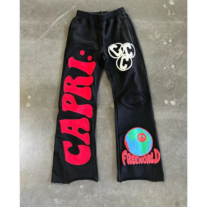 Sweatpants Men 1:1 High Quality Drawstring Joggers Sweat Pants Black Color