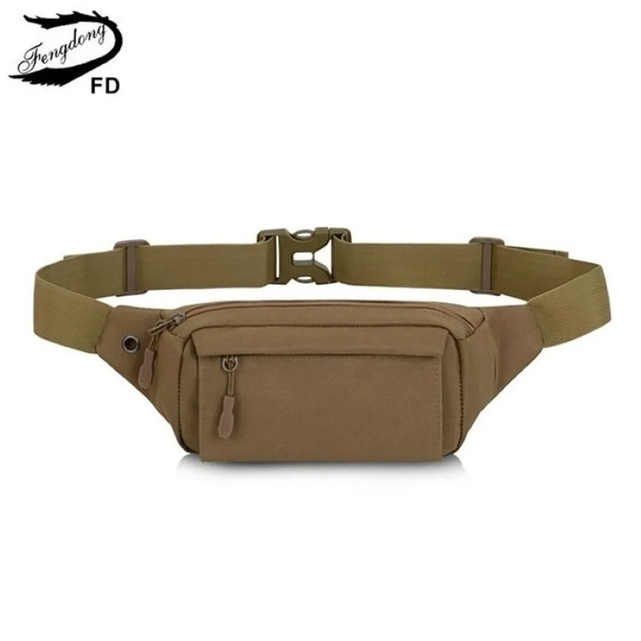 Fengdong men small waist bag anti theft mini travel outdoor sports cell phone key running belt pack with earphone jack 211027218H