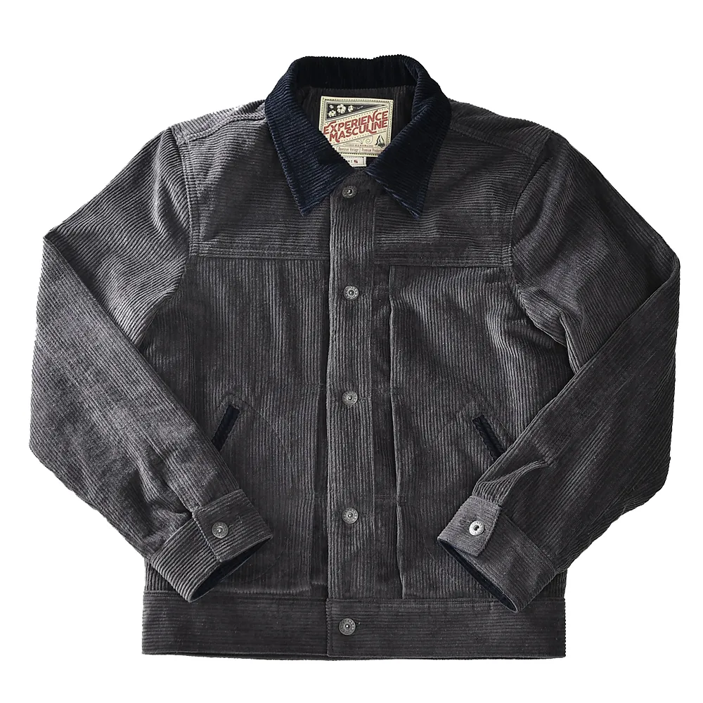 Vintage Men's Corduroy Quilted leather jacket