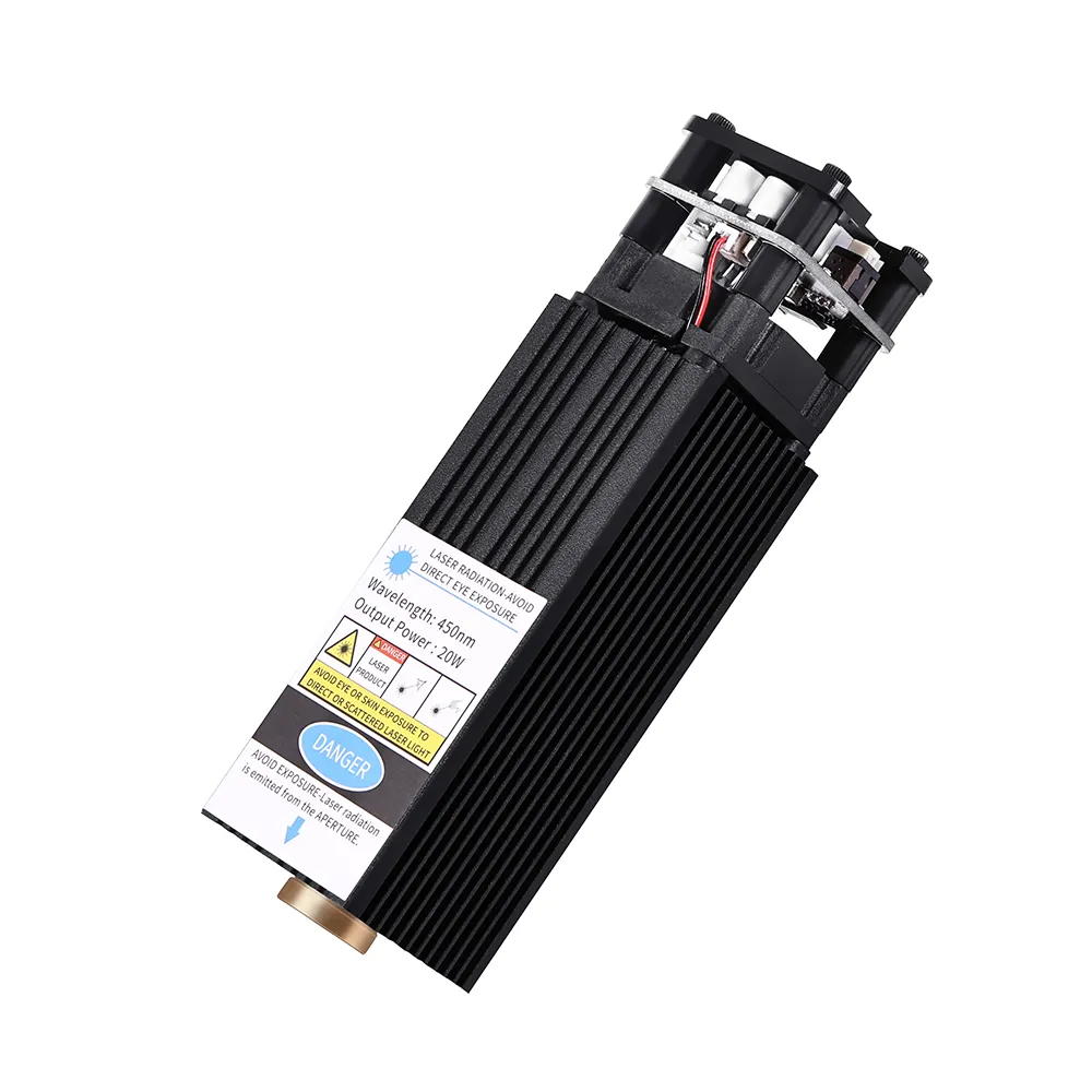 20W Fixed Focus 450nm Blue Light Laser Module for CNC Laser Cutting and ...