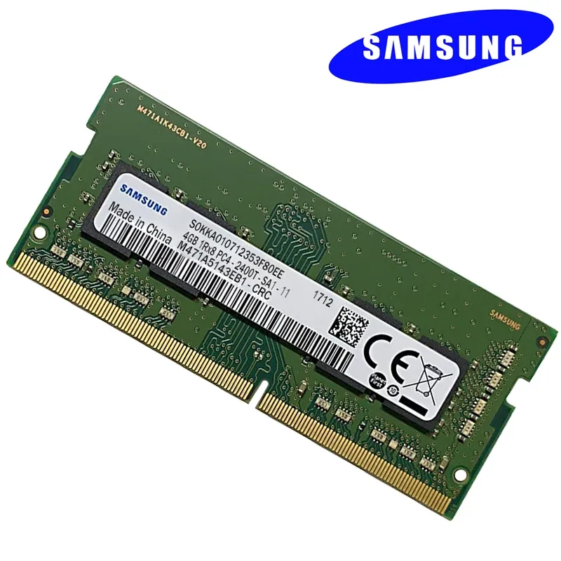 Rams Оригинал Samsung DDR4 4GB 2400 МГц RAM SODIMM ПОДДЕРЖКА МЕМОРИЯ MEMORIA PC4 4G 2400T Notebbook RAM DDR4 4G 8G 16G 32G