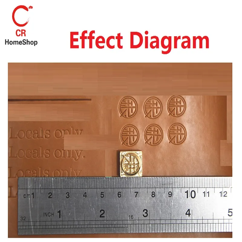 1pcs Logotipo de cuero Herramienta de estamatura Beat Beat Stick Professional Electrodomésticos Longitud de 90 mm de diámetro 14 mm, logotipo personalizable