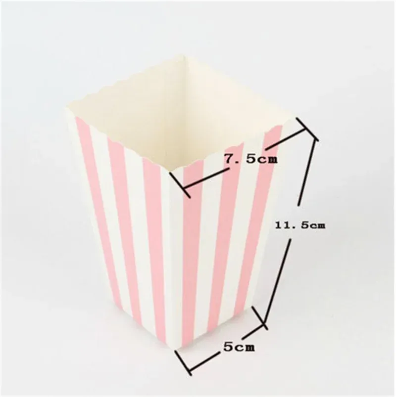 Nowy 6/12PCS Pink Dot Wave Paper Papier popcorn popcor