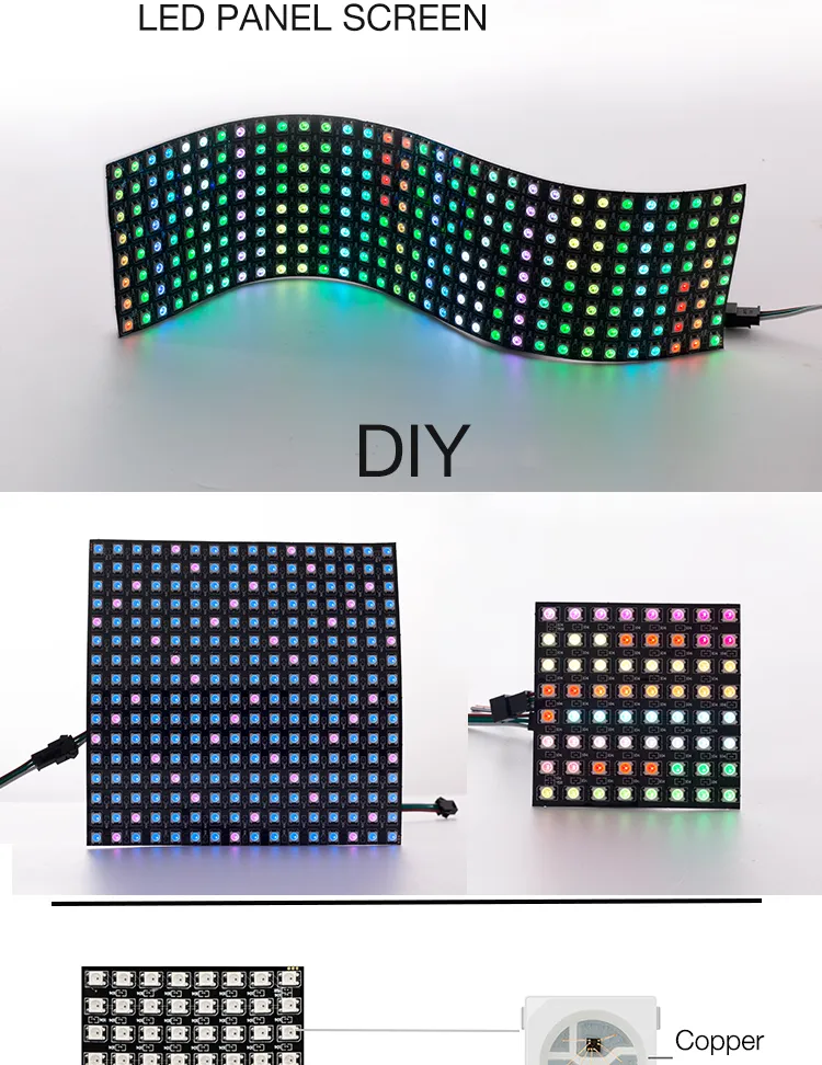 Flexible RGB Dream Color led panel led with Addressable Pixel Matrix ...