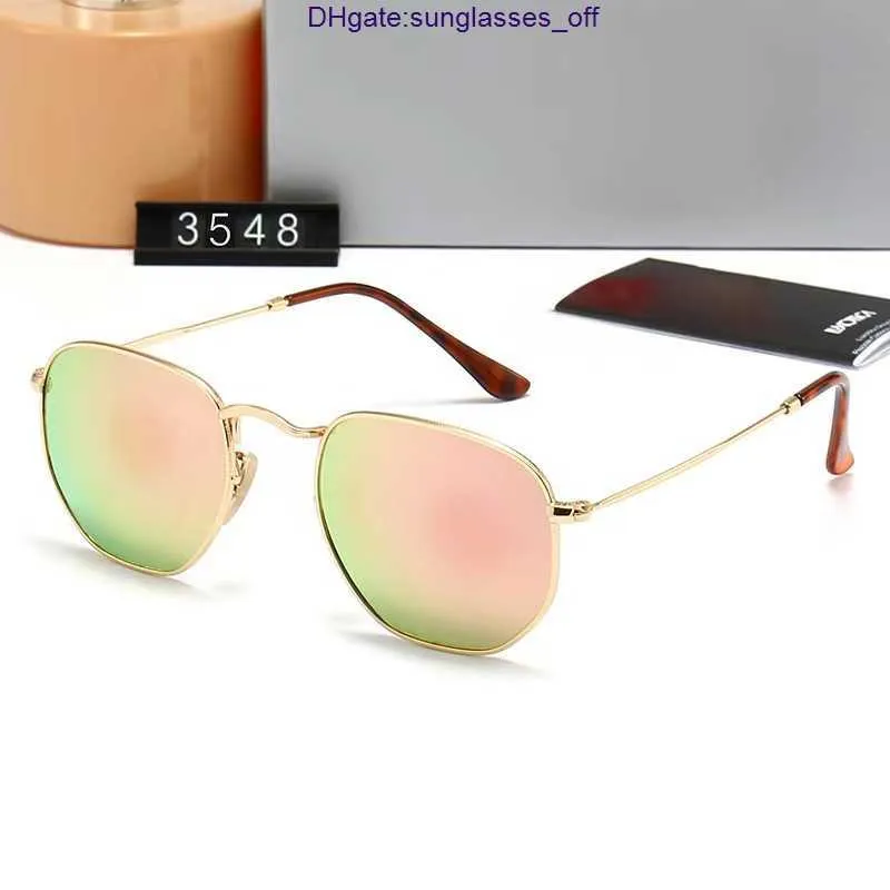 Men Classic Brand Retro Okulary przeciwsłoneczne Zespoły projektanta okularów Ray Metal Rame Designers Sun Classes Bans Woman 3548 z pudełkiem P1L8