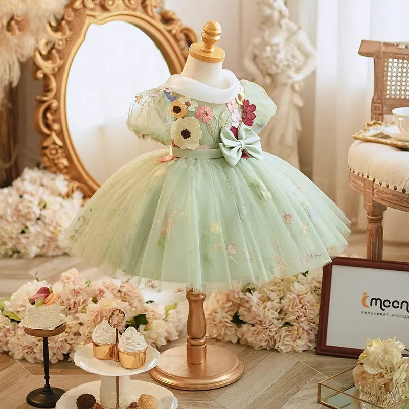 white christmas dresses Sophisticated Lace Champagne Flower Girl Dress 12 Years / Ivory main image 0