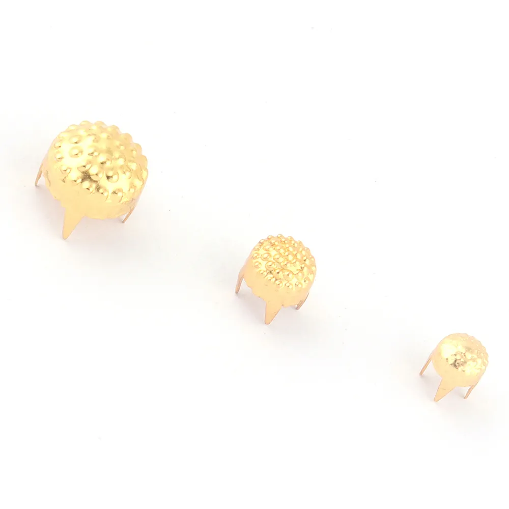 Gold Metal Gold Metal Spike Round Claw Graw Rivets, Cone Nailhead Studs, Rivet Stump pour chaussures Bourse CEULLE ACCESSOIRES CARAU