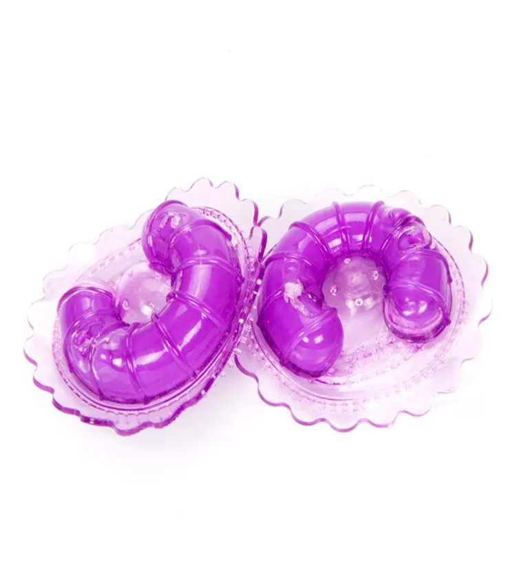 2 peças vibrador de mamilo estimular o clitóris mamário brinquedo sexual para mulheres adesivas de adesivo de jogo adulto de bola vaginal Massageador de mama Y184254039