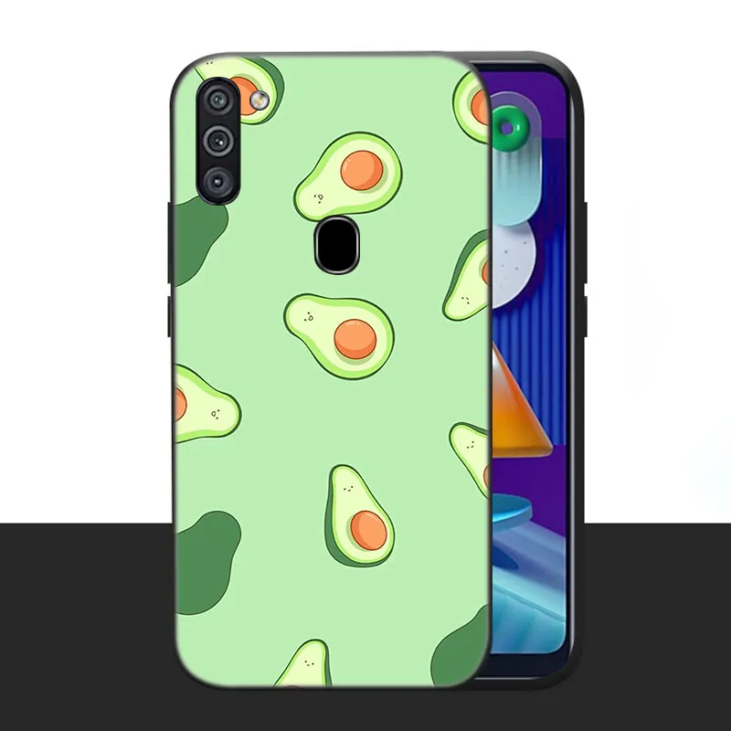 Custodia per telefono Avocado carino per Samsung Galaxy A01 A03 Core A02 A10 A20 S A11 A20E A30 A30 A40 A41 A5 2017 A6 A8 Plus A7 2018 Cover soft