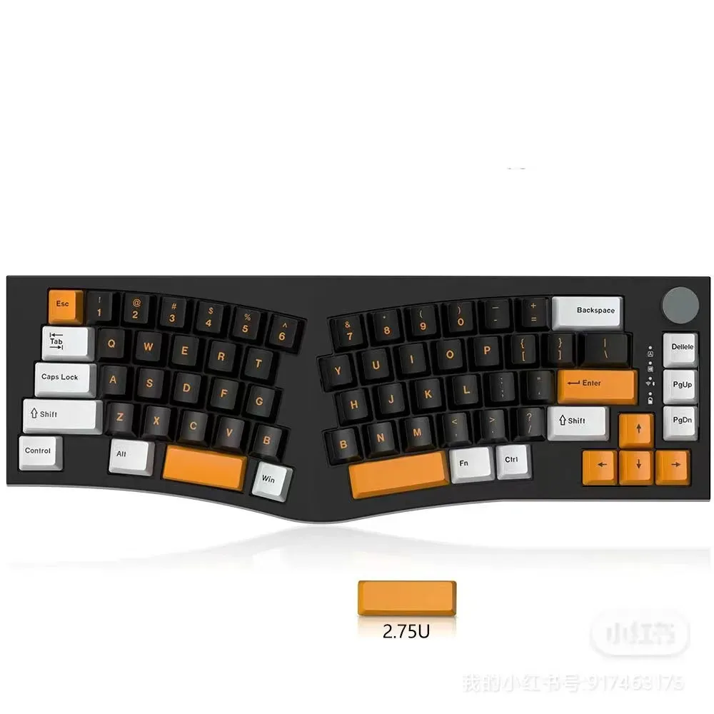 Akcesoria 68 KLUCZOWE STRUKTURY ALICE Uszczelki podwójne strzały Keycap PBT Keycaps dla klawiatury mechanicznej Alice MX