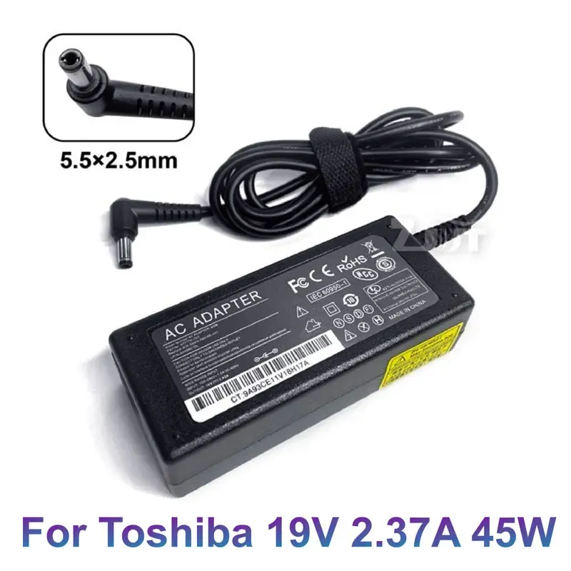 Adattatore 19V 2.37A 45W 5.5*2,5 mm Caricatore di adattatore per laptop AC per Toshiba T210 T210D T230 T230D Z30 PA3822U1ACA PA3822E1ACA PA5096U1ACA