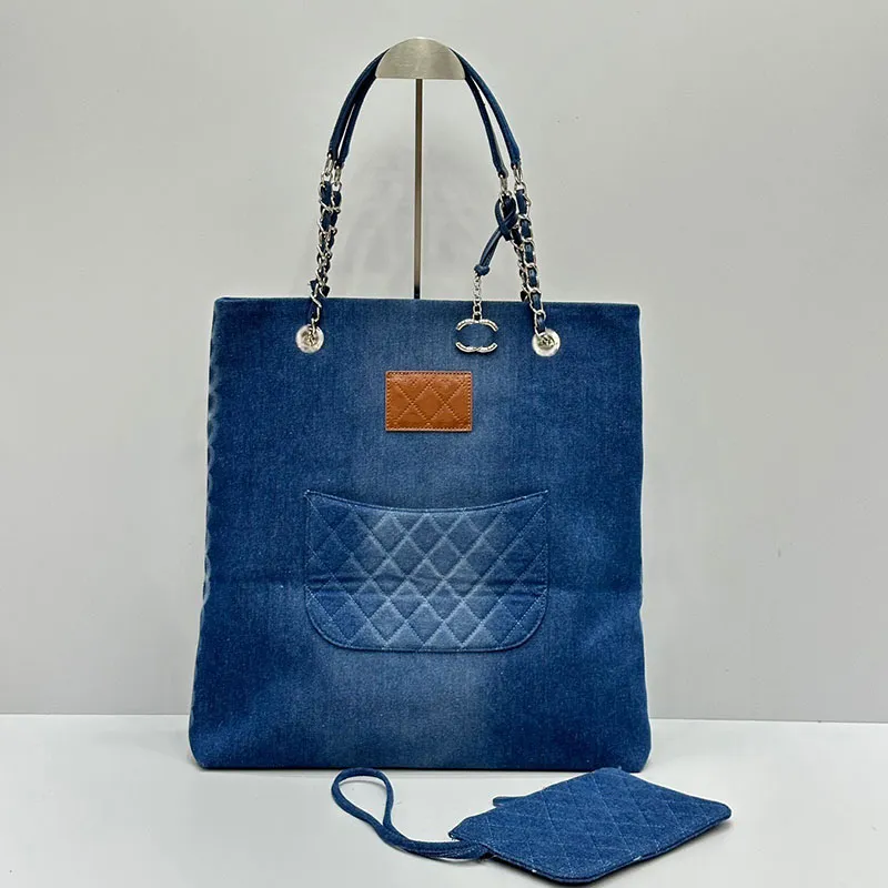 Luxus Jeans Tasche Tasche Handtasche Mode Denim Blue Chain Umhängetasche Einkaufstasche Designertasche Unterarmtasche große Kapazität Verbundbeutel Brieftasche Handtasche