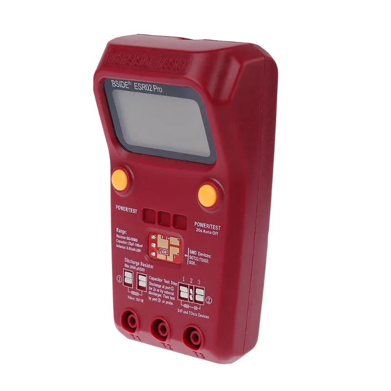 ESR02 Pro Digital Transistor Tester Inductor Concacitor Meter LCD Мультиметровый транзисторный тестер для диодного триода.